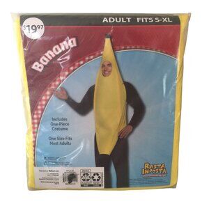 Rasta Imposta Adult Fits S-XL One Piece BANANA Costume 100% Polyester